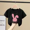 Roupa de Verão Infantil para Meninas 100% Algodão Puro Manga Curta Estilo 2026 Nova Moda Cartoon Roupa Infantil Meninas Meia-Manga Camiseta Infantil Roupa de Verão