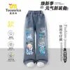 Nuevos Jeans para Niñas de Princesa Elsa con Forro de Felpa, Engrosados para Otoño e Invierno, Versátiles de Pierna Recta Pierna Ancha Elegantes Pantalones para Niñas