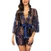 2026 Estilo Europeo y Americano Kimono Sexy de Encaje Bata Atuendo para Muñeca Lencería Malla Camisón S-5XL