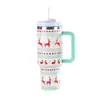 Termo Navideño 5D de Segunda Generación Bolso Termo de Acero Inoxidable Taza para Coche con Asa Gran Capacidad Termo para Coche