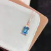 Pingente Puro de Topázio Azul Natural de Londres! Cor Azul Londres Super Profundo, Qualidade em Todo o Corpo e Cor Super Vibrante