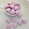 Pendientes de acrílico con forma de corazón, color sólido, macarrón, con brillo de caramelo, hechos a mano, accesorios de joyería DIY.