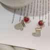 Brincos de Natal doces frescos Luvas de Natal Meias Brincos de floco de neve pequenos requintados moda brincos versáteis