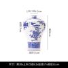 Jarrón de porcelana azul y blanco dibujado a mano por un viejo artesano, jarrón antiguo chino para sala de estar, porche, porcelana de boutique