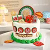 Decoración de Pastel Estilo Retro Hong Kong 2025, Pedidos para Traer Riqueza y Bendiciones de Todas las Direcciones, Paquete de Materiales, Adornos y Accesorios para Insertar
