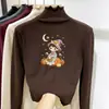 Camiseta Térmica de Forro Polar para Niña Otoño Invierno Camiseta de Manga Larga con Volantes y Cuello Semi Alto Capa Interior Cálida para Niña Pequeña