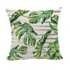 Fronha de Linho com Design de Plantas Verdes da Selva Tropical, Dropshipping Transfronteiriço da Amazônia, Tamanho Personalizado Pelúcia Pele de Pêssego