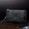 Bolso de Mano para Hombre Bolso de Mano Antirrobo Nueva Moda Tendencia Patrón de Cocodrilo Gran Capacidad Bolso Casual de Negocios Bolso de Mano