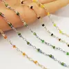 Accesorios para Joyería DIY Cadena Suelta Cristal de Vidrio Cuentas de Semilla Cadena de Alambre Retorcido Cadena Hecha a Mano Collar Pulsera Tobillera que Conserva el Color Materiales