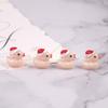 Pato de Navidad resina tridimensional simulación crema funda de teléfono accesorios collar colgante de dibujos animados accesorios diy