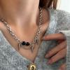 Collar de acero de titanio para hombres y mujeres, de la misma marca de moda, estilo punk hip hop, con borlas y remaches, diseño de nicho de lujo ligero, estilo frío, cadena de suéter.