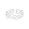 Anillo Irregular de Malla Hueca 1878 para Mujer de Gama Alta Plata de Ley S925 Estilo Coreano Ins Diseño de Nicho Anillo para el Dedo Índice