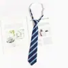 Corbata Azul Estilo Universitario jk Camisa Holgada Sin Golpes Accesorios Ropa Académica Rayada Japonesa Corbata de Lazo Mano Femenina Golpea Masculino dk