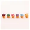 Plantas Suculentas Pequeñas en Maceta de Simulación Adornos para Paisajes Micro DIY Adornos Pequeños de Escritorio Muñecas de Joyería