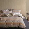 Contador sin conexión 60 algodón grueso lijado cuatro piezas algodón retro flores rotas francesas sábanas de cama otoño e invierno funda de edredón