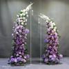 Cerimônia de Proposta Roxa Terno com Arco Niujiao Terno de Floricultura Decoração de Caminho de Palco de Casamento Conjunto de Ornamentos para Shopping