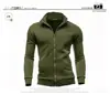 Nuevo Sudadera con Capucha Deportiva para Hombre con Cuello Alto y Cremallera Chaqueta con Capucha y Cremallera para Hombre Cárdigan de Color Sólido para Hombre Manga Larga