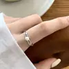 Anillo de Plata de Ley S925 de Moda Versátil con Diseño de Nicho para Mujer, Estilo Japonés y Coreano, Joyería Minimalista Personalizada de Lujo Ligero