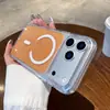 Aplicable a funda de teléfono Apple 17promax, cristal transparente con purpurina, adsorción magnética, cubierta simple de cobertura total para iPhone16, protección contra caídas