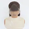 Comercio electrónico transfronterizo: Peluca de encaje frontal estilo europeo y americano 13*4, diseño de onda grande, peluca de fibra sintética de alta gama que imita el cabello humano, resistente al calor y lisa