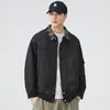 Chaqueta casual versátil de manga larga para hombre, nueva de otoño e invierno, con cuello a cuadros, retazos, bordada, suelta y cómoda