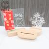 En stock una gran cantidad de base para luz de noche de madera maciza luz LED interfaz USB DIY acrílico base de lámpara de mesa de madera maciza