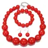Conjunto Creativo de Collar Pulsera Pendientes de Perlas Artificiales Tres Piezas Conjunto de Joyería de Perlas para Mujer Amarillo
