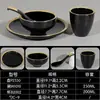Nuevo juego de vajilla de melamina de cuatro piezas para decoración de mesa de restaurante comercial, imitación de porcelana, juego de cuenco y plato para restaurante de barbacoa