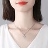 Collar de trébol de cuatro hojas de plata esterlina S925 para mujer, colgante único de diamante, cadena de clavícula, regalo de San Valentín, cumpleaños para novia, moda japonesa y coreana.