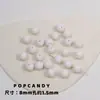 Colección de Cuentas Redondas Acrílicas de Color Sólido Pulsera Collar Cadena para Teléfono Móvil Cuentas Agujero Recto Básico Joyería Colorida Cuentas Sueltas