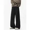 Pantalones Deportivos de Peso Pesado Estilo Americano con Pierna Recta y Caída Versátil para Hombre, Marca de Temporada de Primavera de Moda, Pantalones Largos Casuales de Pierna Ancha