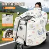 Capa de scooter elétrica à prova de vento, espessa, de flanela, forrada com fleece, à prova d'água, de cobertura total, à prova de chuva para bicicletas elétricas