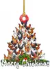 Nova Decoração de Árvore de Natal Animal DIY Pingente Pendurado Festa de Natal Presente