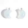 Accesorios para Joyería DIY Colgante de Luna 3D de Color Gelatina Collar Llavero Encanto Decorativa Venta Caliente Transfronteriza