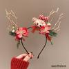 Bonita diadema de oso de peluche, regalo navideño, diadema, decoración navideña, tarjeta para el cabello, joyería con foto, accesorios para el cabello para mujeres