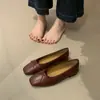 Versión de Piel de Cordero~Negro Francés Slip-on Puntas Redondas Planos Mujer Tacón Bajo Moda Viaje Lazo Bailarinas