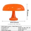Explosiones Transfronterizas Luz de Noche de Hongo Danés Sala de Estar de Vida Sencilla Mesita de Noche Recargable por USB Lámpara de Mesa Creativa de Doble Propósito Lámpara Zhongshan
