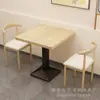 Conjunto de Mesa e Cadeiras para Restaurante de Fast Food para Uso Comercial, Adequado para Lojas de Hot Pot Picante e Macarrão, Restaurantes, Chá de Leite, Sobremesas, Lanches e Espetinhos Fritos, com Mesas e Cadeiras Espessadas