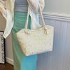 Bolso de Paja para Mujer Verano Nuevo Estilo Fresco y Sencillo Encaje Flor Bolso Tejido Estilo Occidental Bolso de Playa Bolso Tote de Hombro