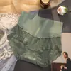 Pantaletas Finas de Cintura Alta para Mujer, Entrepierna de Algodón Cómodo y Transpirable, Ropa Interior para Chica Joven, Alta Elasticidad, Tanga Sexy de Encaje, Estilo Ins