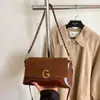 Bolso Bandolera de Alta Gama Transfronterizo para Mujer 2025 Otoño e Invierno Nuevo Estilo Bolso de Axila Marrón Retro Versátil Bolso de Hombro Bandolera