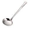 Cuchara de Acero Inoxidable Cuchara Redonda para Sandía Cuchara para Servir Doméstica para Servir Sopa Servir Arroz Mango Largo Restaurante Cafetería Cucharón para Sopa Engrosado Cuchara para Sopa