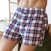 Boxers Tamanho Grande Calças Arlo Soltas Masculinas Cintura Alta Algodão Puro Roupa Interior Algodão Puro Verão Shorts Gordos Quatro Calças de Canto