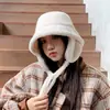 Sombrero de Pescador Grueso Cálido con Forro Polar para Otoño e Invierno, Sombrero Protector para los Oídos Resistente al Viento para Ciclismo al Aire Libre, Sombrero Cubo Casual Estilo Japonés para Circunferencia de Cabeza Grande