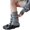 Calcetines Holgados Grises de Otoño e Invierno para Mujer, Calentadores de Piernas Gruesos y Cálidos, Cubre Pies de Punto Versátiles de Color Sólido, Calcetines Estilo Coreano