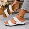 Zapatos de mujer en stock en Amazon 2025 nuevo estilo romano sandalias tejidas para mujer para comercio exterior y uso en exteriores