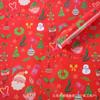 Fabricantes em estoque atacado novo papel de embrulho de Natal papel de embrulho para caixa de presente de Natal impressão colorida de um lado papel de embrulho para buquê