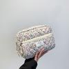 Bolsa de Cosméticos de Algodón Linda Personalizada Bolsa Acolchada Nicho Portátil Bolsa de Almacenamiento para Lavado Floral Ins Bolsa Linda