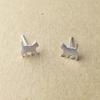 Pendientes de plata de ley S925, pendientes de gato lindos de moda coreana, venta al por mayor, pendientes de temperamento para mujer que combinan con todo.