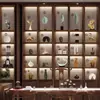 Nuevos Adornos Chinos de Lujo Ligero de Gama Alta Muebles Blandos para el Hogar Sala de Estar Oficina Sala de Té Vitrina Estantería Artículos Decorativos